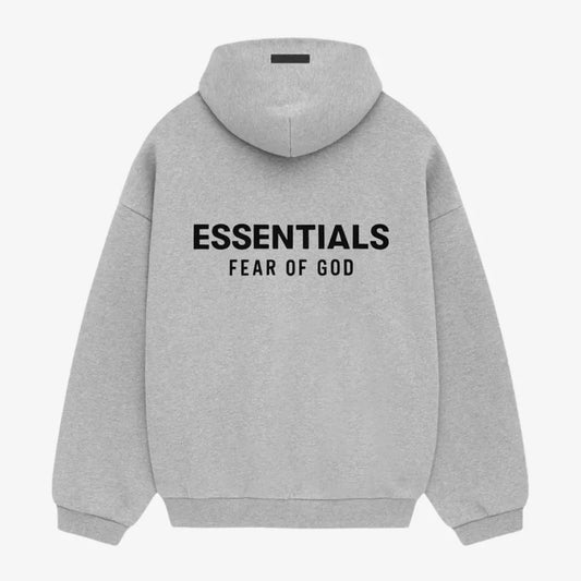 Fear Of God Essentials Fleece Hoodie (FW24) Light Heather Gray