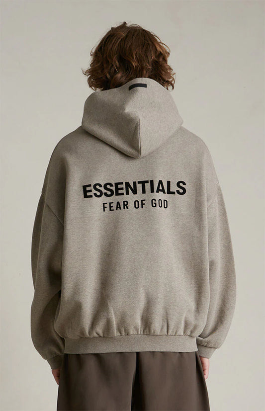 Fear Of God Essentials Fleece Hoodie (FW24) Heather Gray
