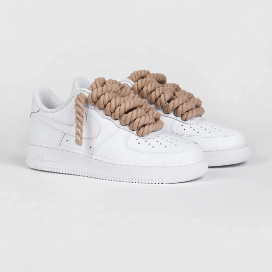 Nike Air Force 1 Rope Laces Custom Brown