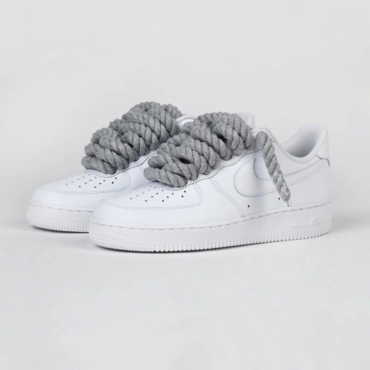 Nike Air Force 1 Rope Laces Custom Grey