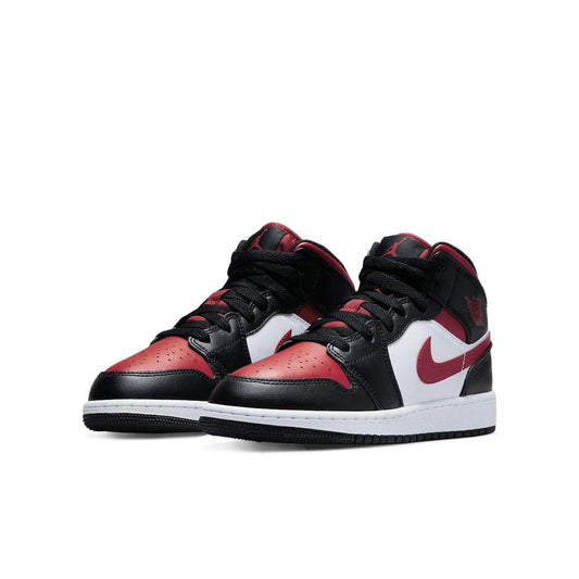 Jordan 1 Mid Black Fire Red