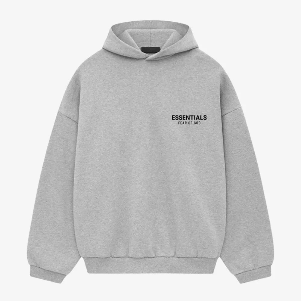 Fear Of God Essentials Fleece Hoodie (FW24) Light Heather Gray