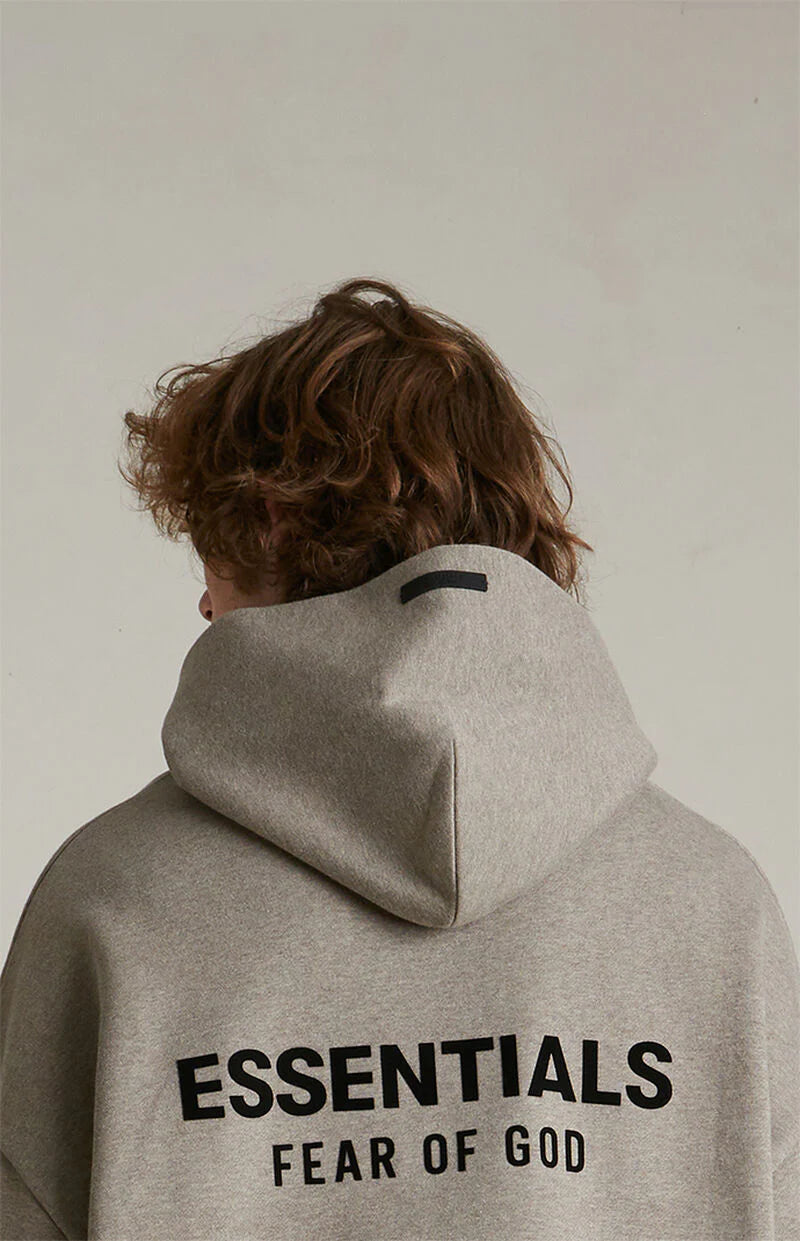 Fear Of God Essentials Fleece Hoodie (FW24) Heather Gray