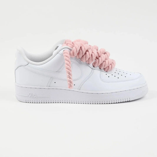 Nike Air Force 1 Rope Laces Custom Rose Pink