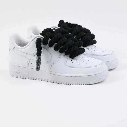 Nike Air Force 1 Rope Laces Custom Black