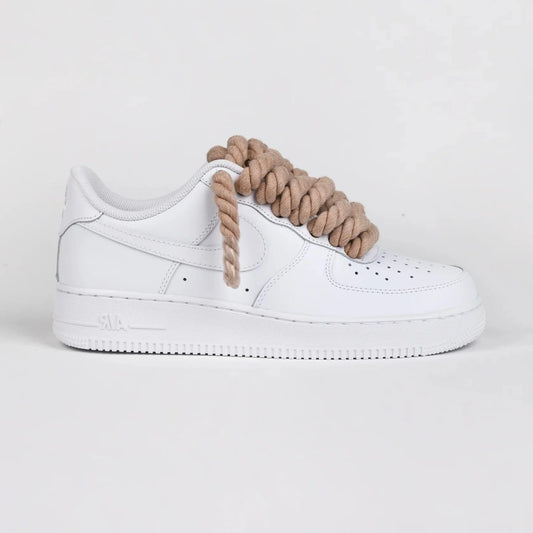 Nike Air Force 1 Rope Laces Custom Brown