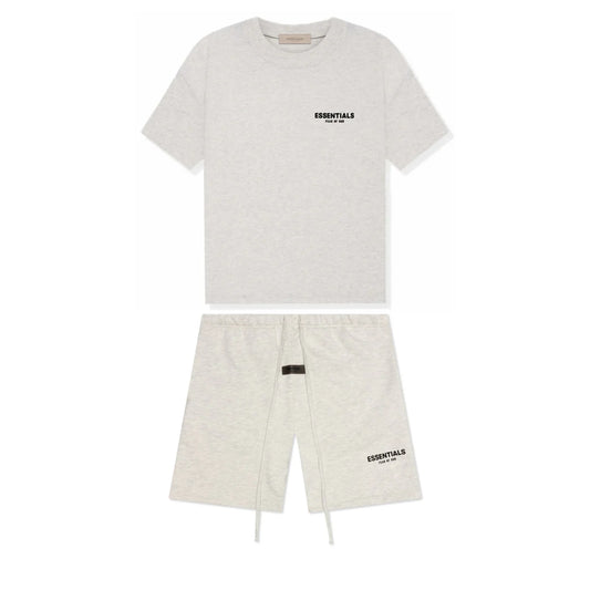 Fear Of God Essentials Bundle Completo Tee + Sweatshorts Light Oatmeal