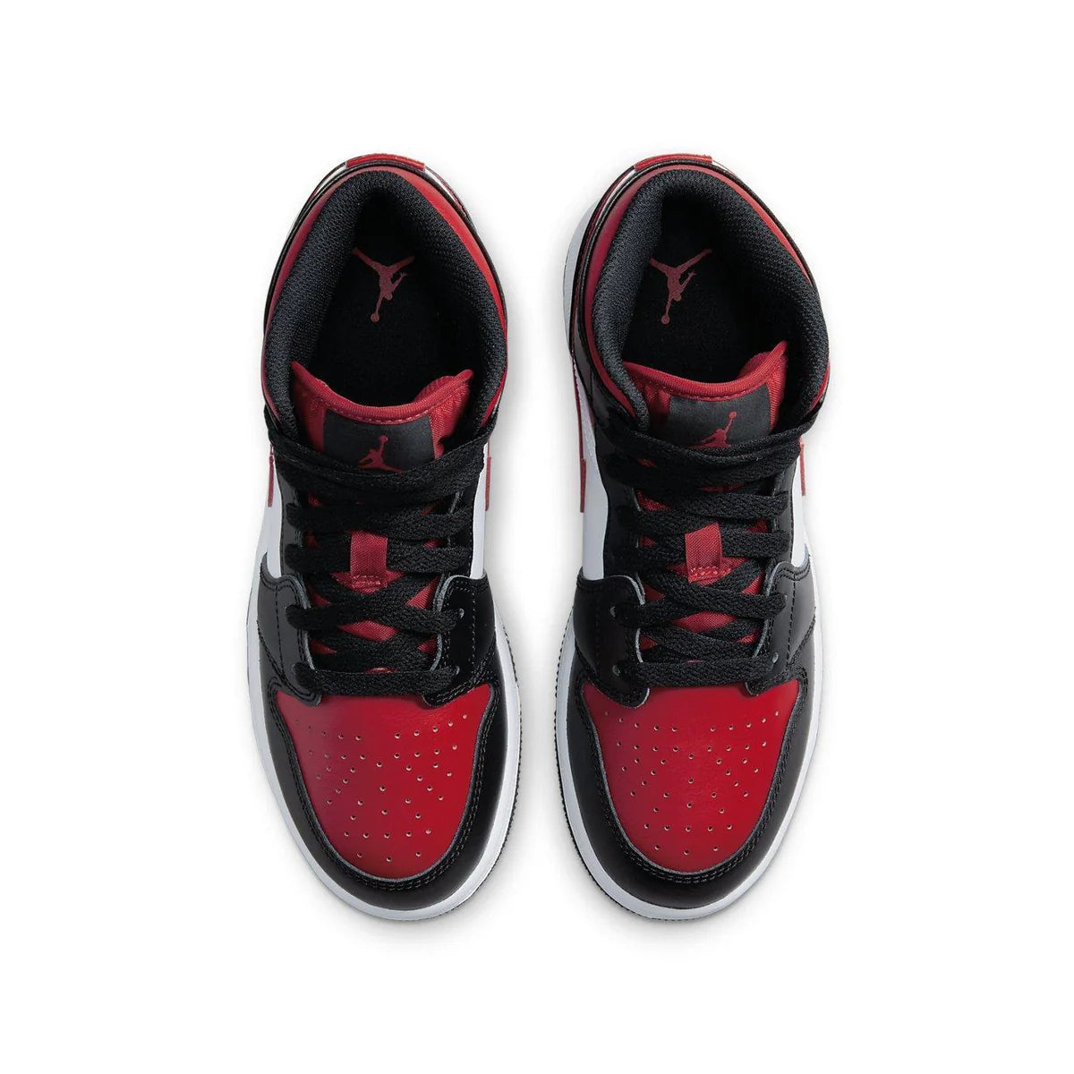 Jordan 1 Mid Black Fire Red